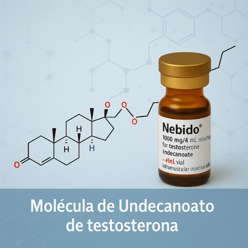Molécula de undecanoato de testosterona